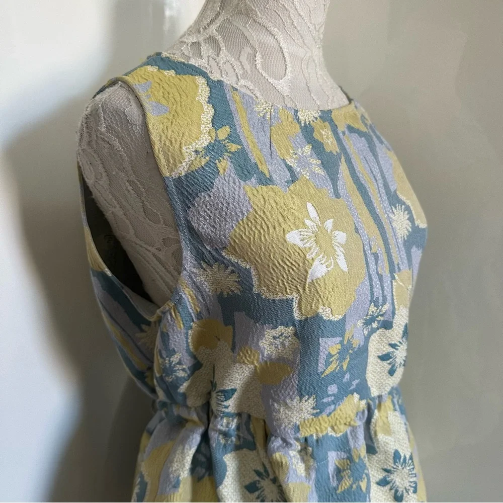 NWT LILITH Kasikeu Floral Boho Top in Citron sz L - Picture 3 of 11